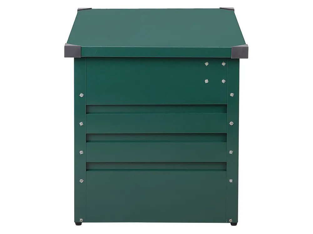 Storage Box CEBROSA 132 cm 62 cm Metal Dark Green_717691