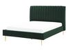 Sametová postel 140 x 200 cm zelená MARVILLE_835899