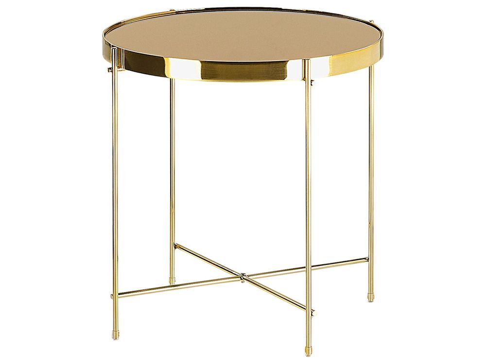Beistelltisch LUCEA Sicherheitsglas Gold