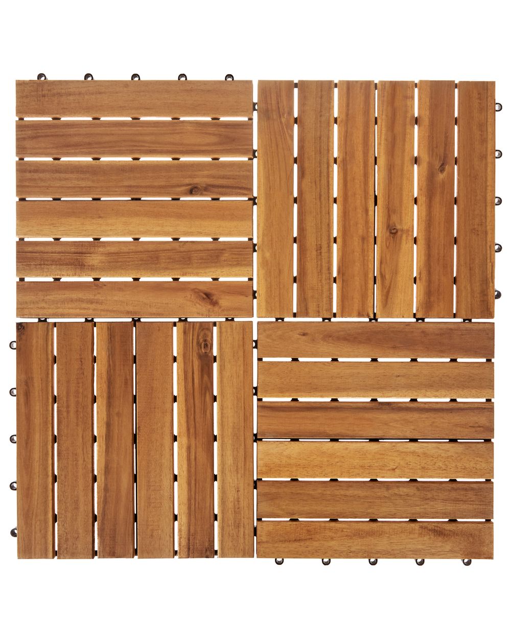 Pavimento Per Esterni In Legno Di Acacia: Antiscivolo E Facile Da Montare! - Foto 4