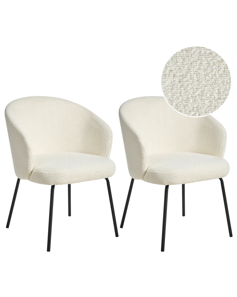 Set van 2 eetkamerstoelen DAKOTA II stof mintgroen