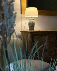 Lampa stołowa KHOPER Ceramika Szary_1163749