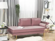Right-Hand Chaise Longue MIRAMAS Velvet Pink_754015