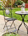 Zestaw 2 krzeseł ogrodowych metalowy czarny CARPINO_919905