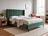 Bed Fluweel VILLETTE 140 x 200 cm Donkergroen