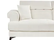 Sofa 3 Seater SKIVE Boucle White_948627