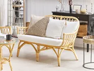Zestaw ogrodowy ze stolikiem dla 4 osób SIBARI Rattan Naturalny_803299