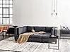 Modular U-Shape Sofa 5 Seater UNSTAD Faux Leather Black