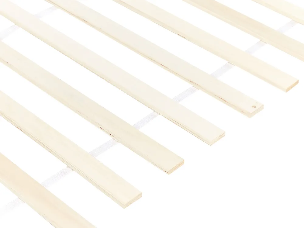 Lit avec sommier Bois de pin OLIVET 160 x 200 cm Blanc