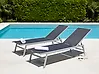 Sun Lounger NOLI Reclining Metal Black