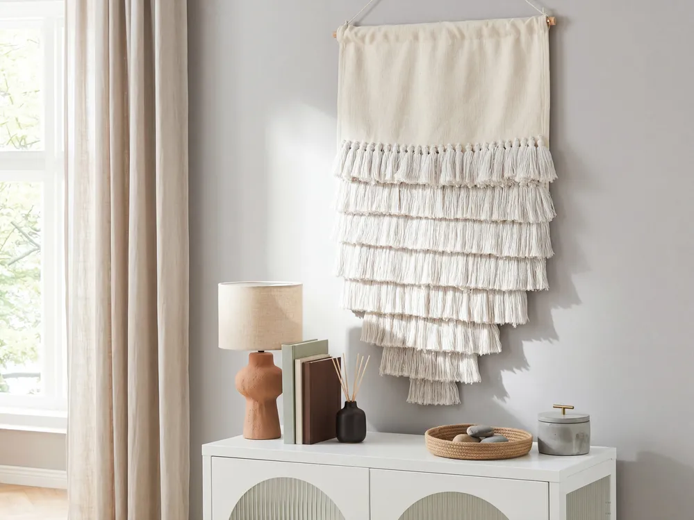 Makrama ścienna THUL Bawełna 107 cm Biały