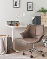 Faux Leather Desk Chair Light Brown NEWDALE_934243