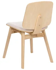 Set of 2 Dining Chairs CHARLESTON Wood Light Brown/ Light Beige_1070712