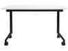 Skládací stůl s kolečky 120 x 60 cm bílý/černý CAVI_922102