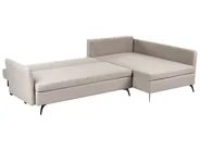 Corner Sofa Bed 3 Seater KOGE with Storage Fabric Beige Left Hand_1087752