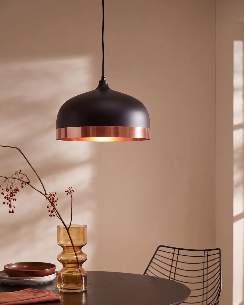 Lampada a sospensione PARINA Metallo Nero_1149569