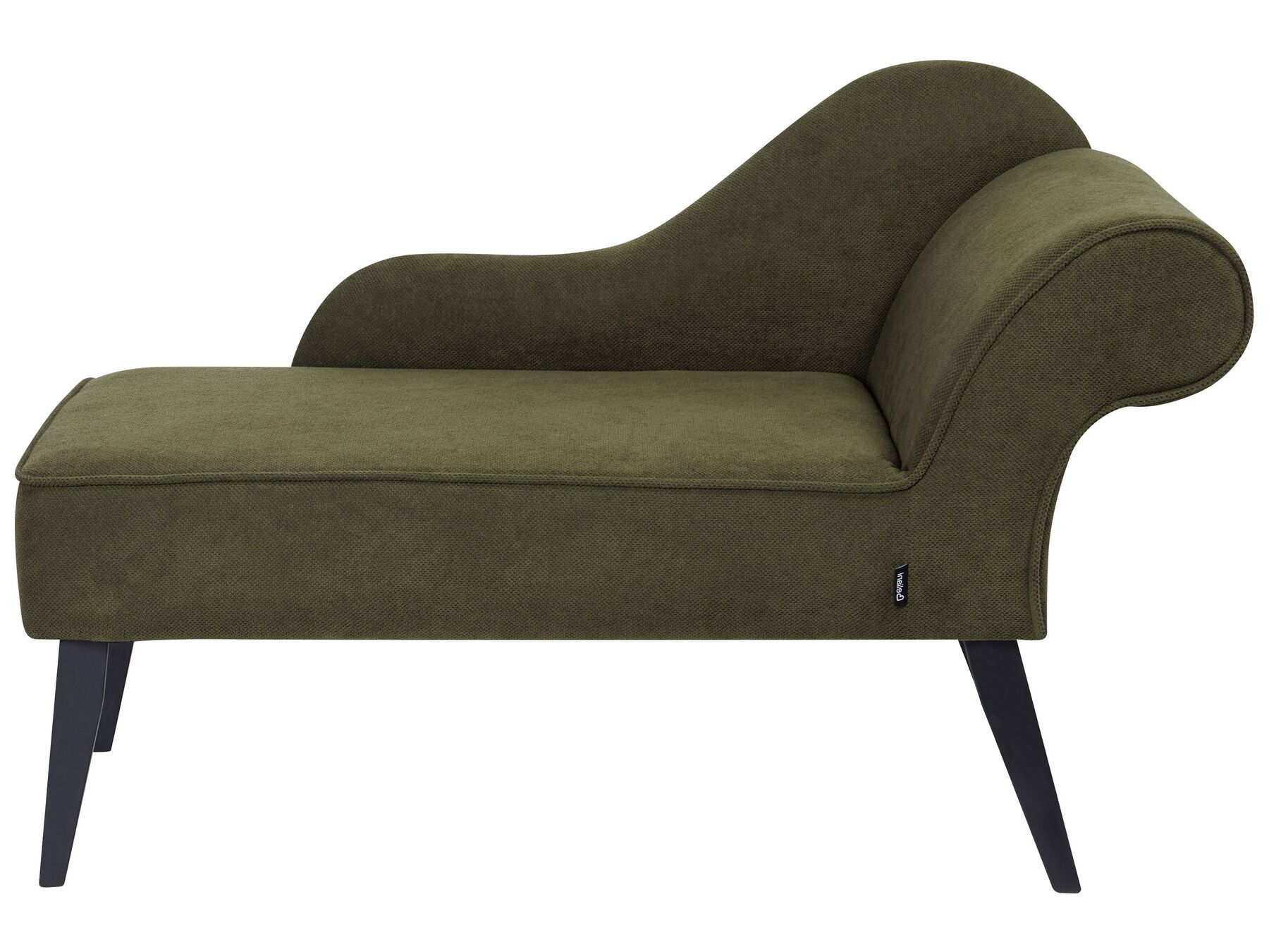 Chaise-longue à direita em tecido verde-oliva BIARRITZ_898054