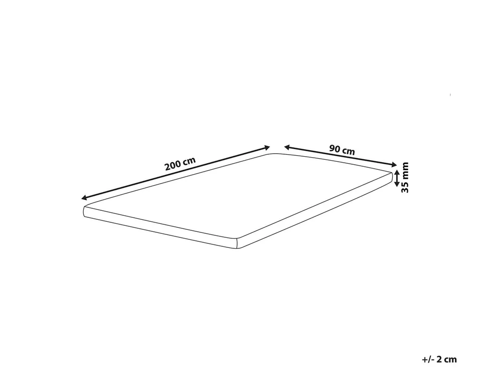 Materac nawierzchniowy z pianki poliuretanowej RESTFUL 90 x 200 cm_972229