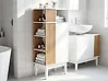 Armario de baño NUBES 52 cm Marrón claro/Blanco