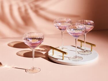 Sett med 4 champagneglass 30 cl MORGANITE