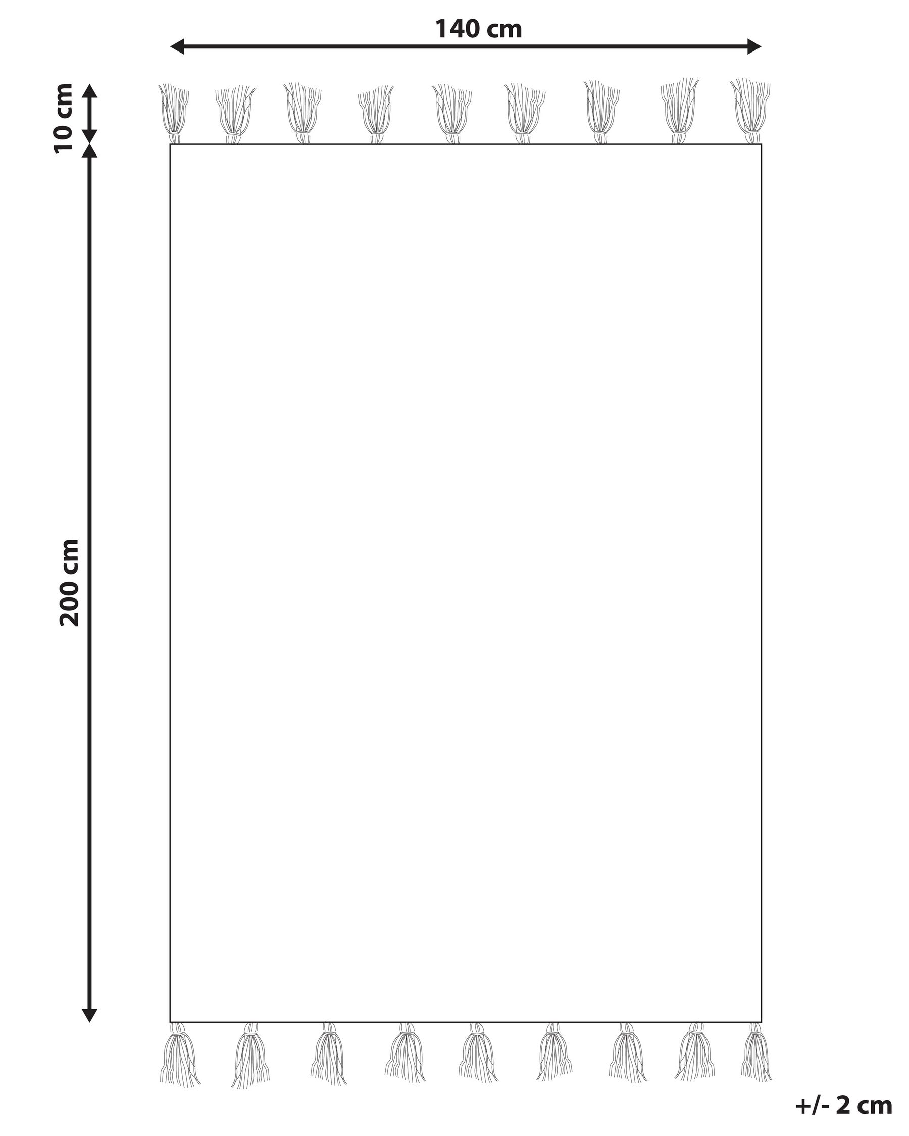 Cotton Rug 140 x 200 cm Multicolour MARMARA_747782