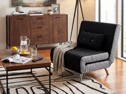 1-Sitzer Schlafsofa FARRIS Stoff Schwarz_1149422