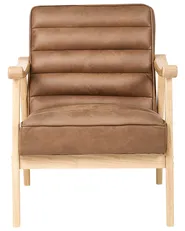 Poltrona LEKNES Pelle sintetica Marrone_927204