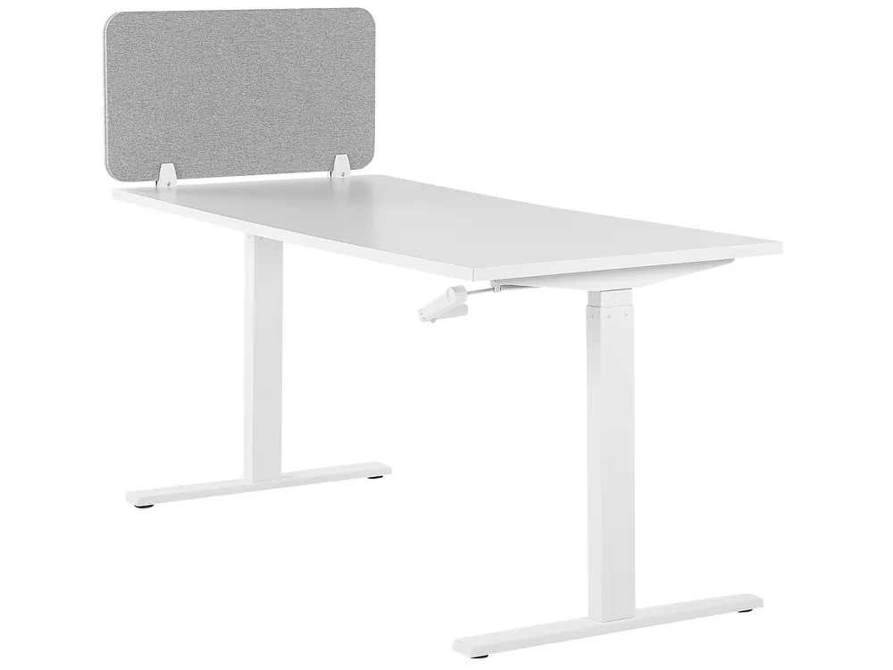 Desk Screen WALLY 72 x 40 cm Light Grey_800879