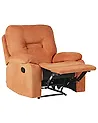 Recliner Chair BERGEN with Footrest Fabric Orange