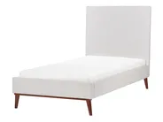 Bed Velvet BAYONNE 90 x 200 cm (EU Single) Off-White_901306