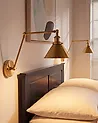 Set of 2 Wall Lamps NARVA Adjustable Metal Gold