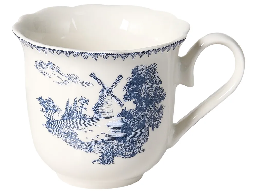 Set med 20 matserviser BAY LEAF Porslin Vit/ Blå_1191716