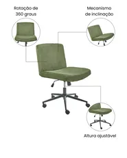 Cadeira home office GEDDES Bombazine Verde_1074406