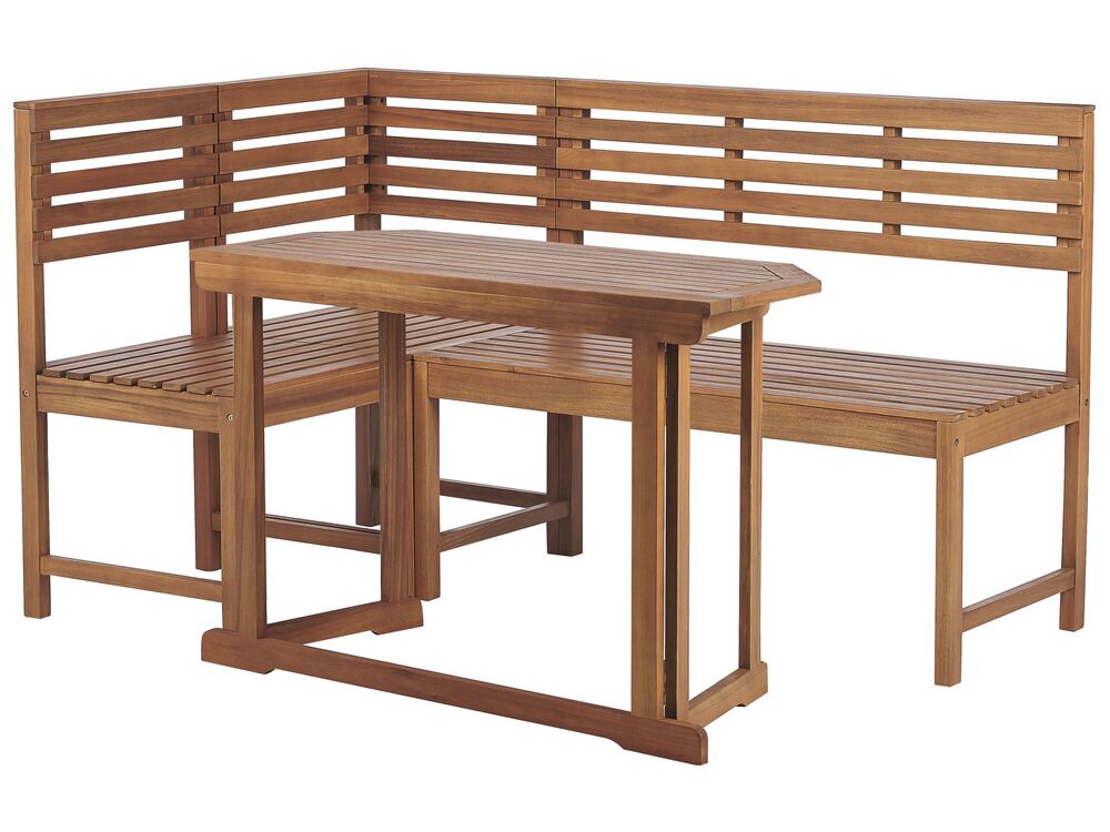 Conjunto de comedor para balcón 4 plazas TREIA Madera de acacia Marrón