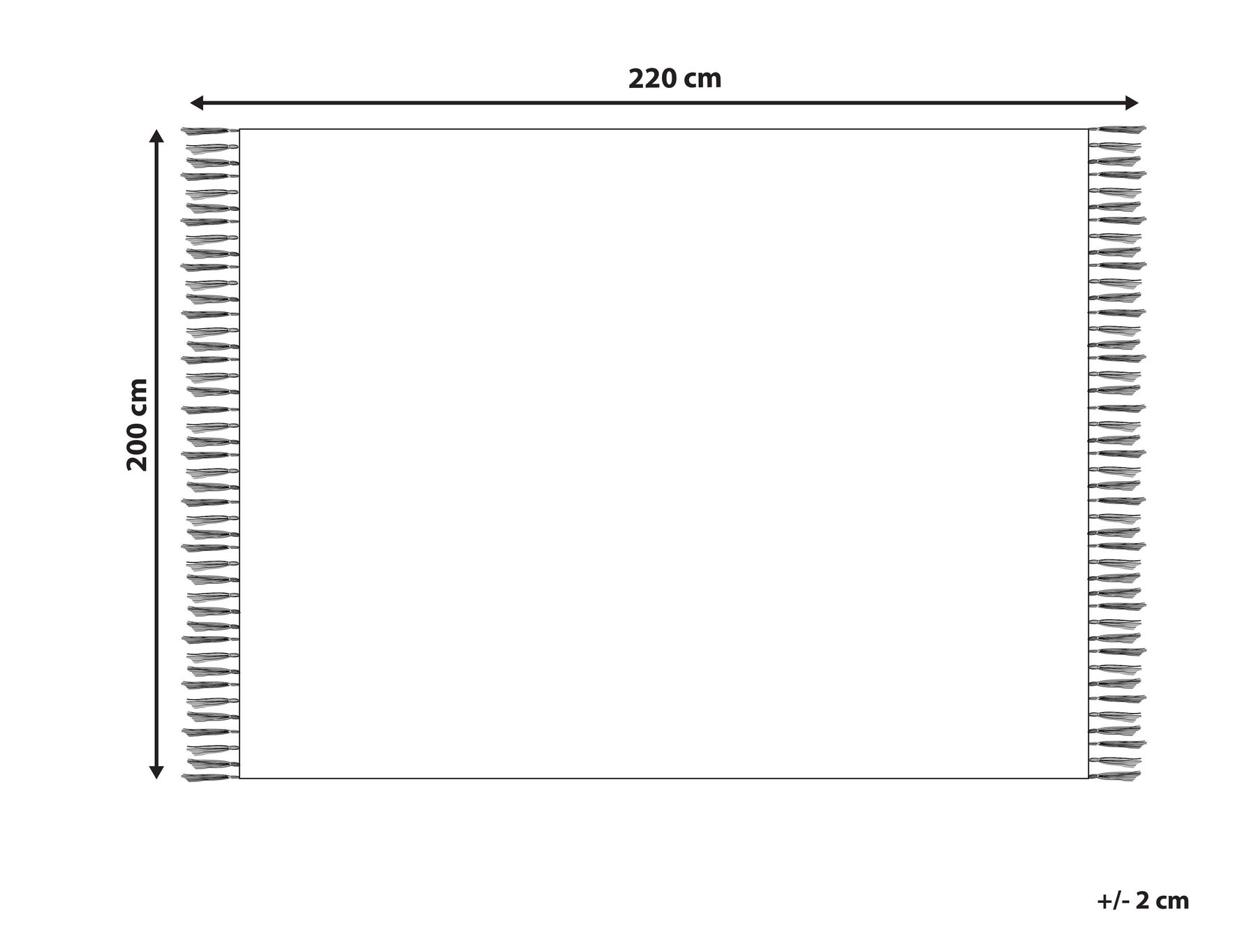 Koc VELLA Bawełna 200 x 220 cm Szary_939510