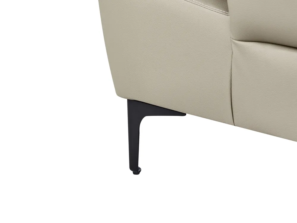 Corner Sofa 4 Seater FARILA Adjustable Leather Taupe Left Hand_959851