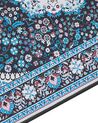 Teppich blau / schwarz 80 x 300 cm orientalisches Muster Kurzflor GEDIZ_886663