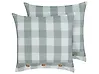 Set of 2 Decorative Cushions TAMNINE 45 x 45 cm Mint Green Checked