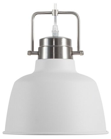 Bílá a stříbrná stropní lampa NARMADA