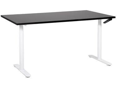 Adjustable Standing Desk 160 x 72 cm Black and White DESTINAS