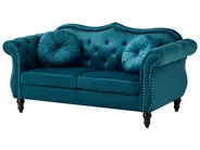 Sofa 2 Seater SKIEN Velvet Teal_1050316