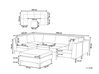 Sofa modułowa 6-osobowa z otomaną welurowa zielona EVJA_817795