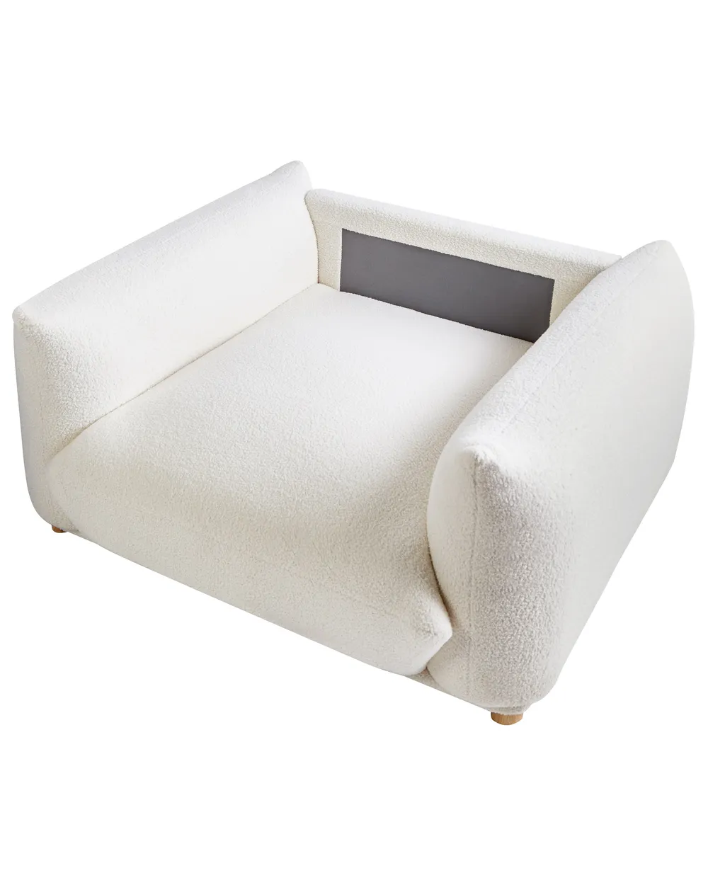 Poltrona LUVOS Bouclé Bianco sporco_970327