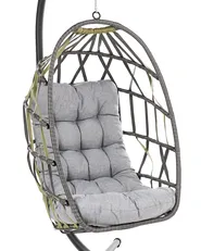 Hanging Chair with Stand GODRANO Metal Grey_1146532