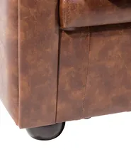 Armchair CHESTERFIELD Faux Leather Golden Brown_537674