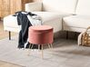 Velvet Storage Pouffe Pink SILAS_876807