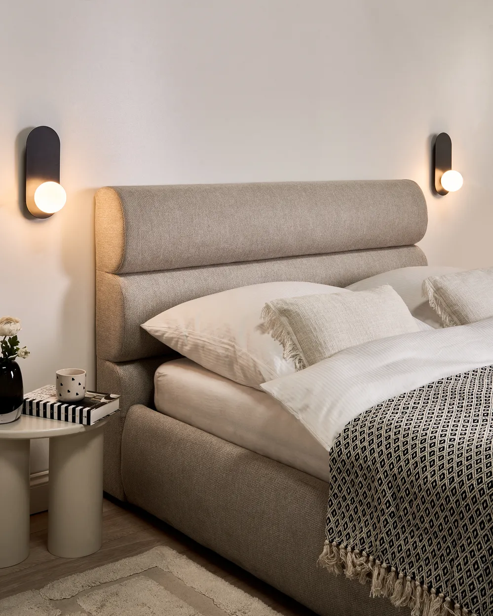 Zestaw 2 lamp ściennych LEISI Czarny