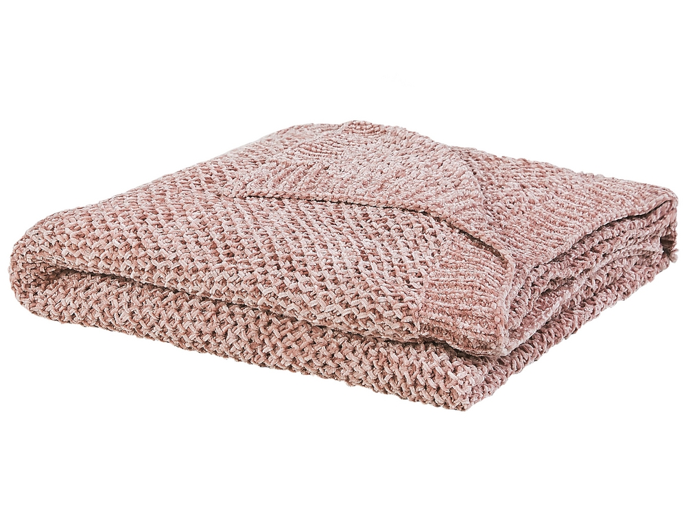 Blanket 150 x 200 cm Pink HAIFA Beliani.ch
