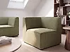 Corner Seat LEMVIG Corduroy Green Right Hand