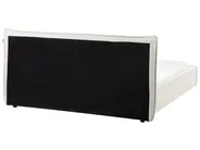 Łóżko Len syntetyczny LESTRE 160 x 200 cm Złamana biel_959965